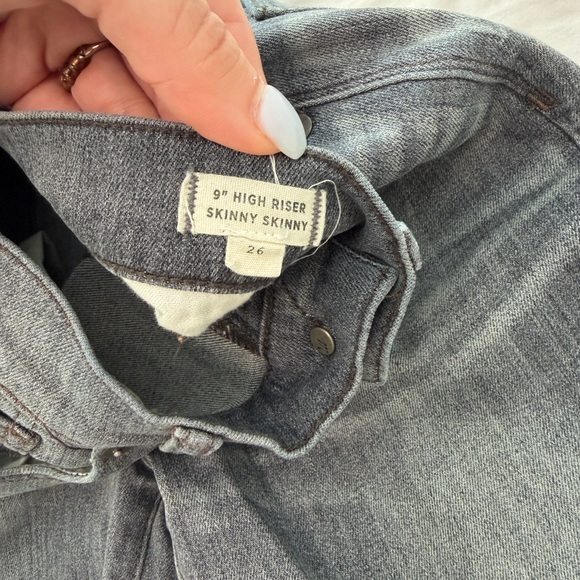 Madewell 9” High Riser Skinny Jeans Size 26 Inseam 27” Dark Wash Stretch Denim🩶 - Picture 10 of 10